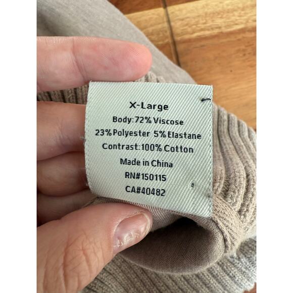 Varley DoubleSoft Hannah Cowl Neck Sweatshirt Pullover Taupe Size XL - Picture 6 of 11